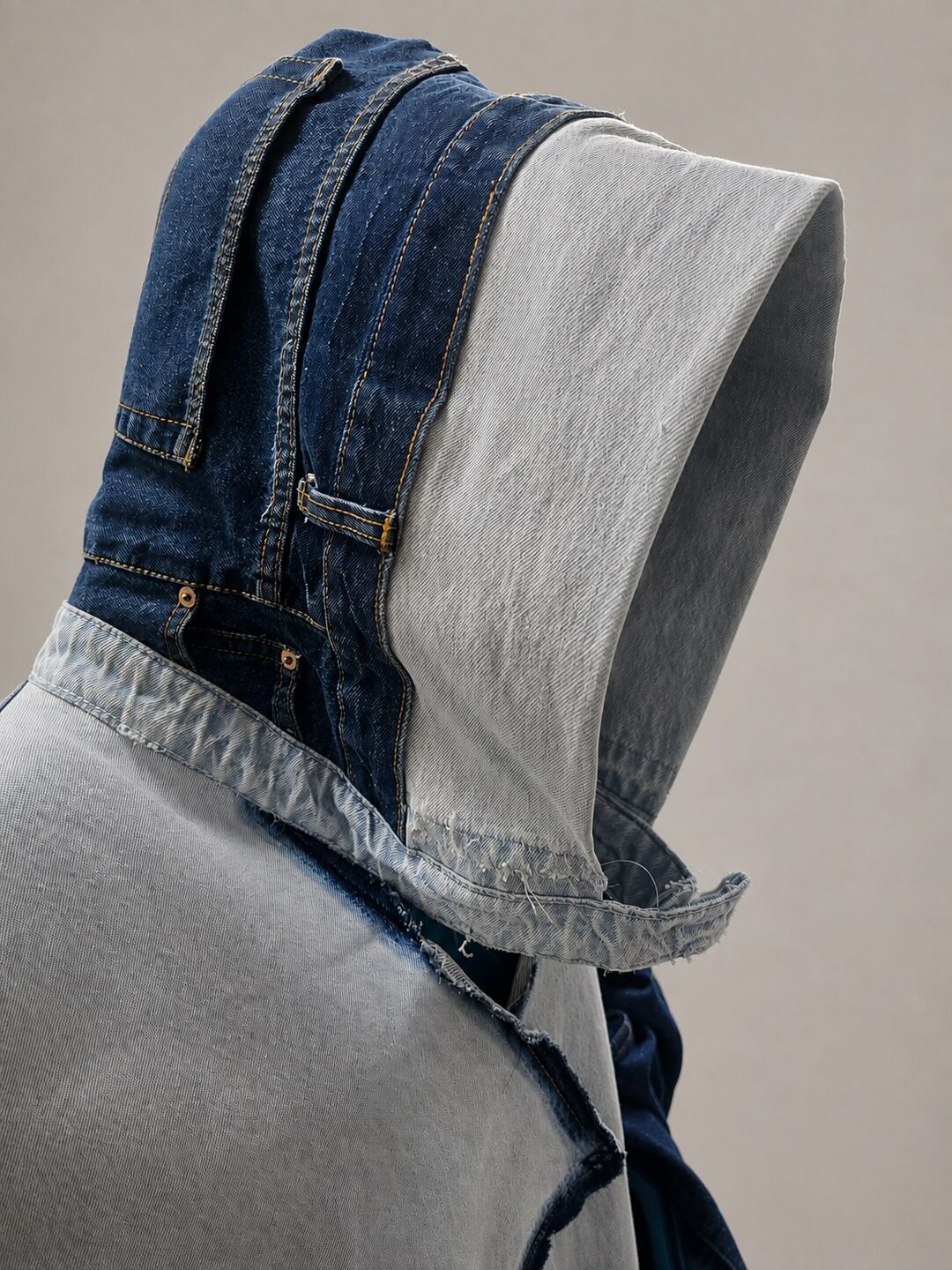Transition Denim Jacket hood construction detail