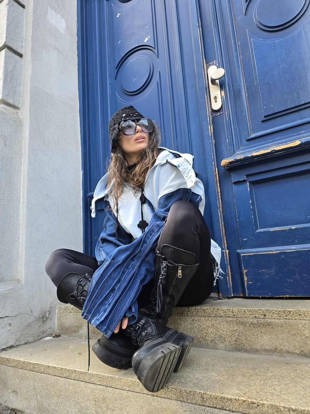 Transition Denim Jacket editorial sleeve detail